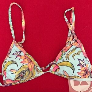 Tropical Floral Bikini Top